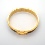 Hermes Bangle Clic Clac PM Gold Plated Blackcles Di Bracelet — view 3