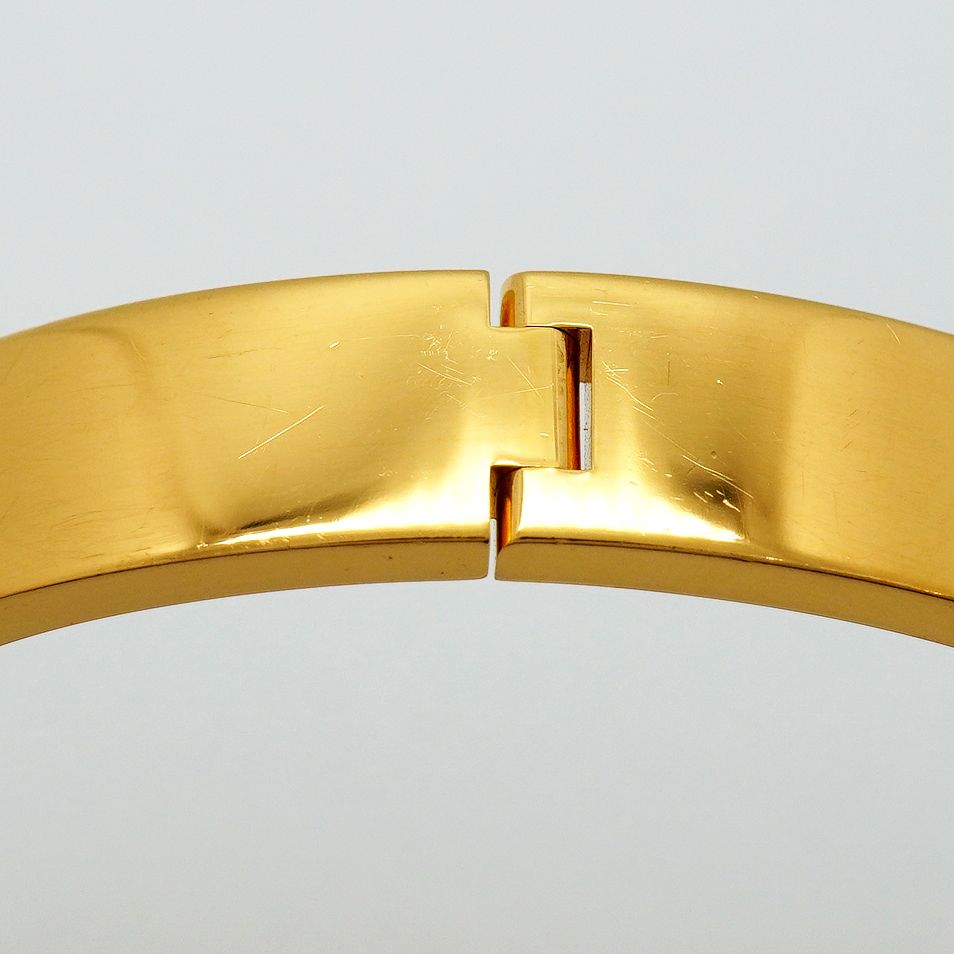 Hermes Bangle Clic Clac PM Gold Plated Blackcles Di Bracelet — view 7