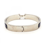 Hermes Bangle Clic Clac PM Metal Silver Black Bracelet — view 8