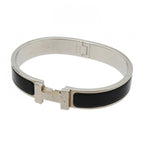 Hermes Bangle Clic Clac PM Metal Silver Black Bracelet