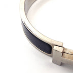 Hermes Bangle Clic Clac PM Metal Silver Black Bracelet — view 7