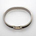 Hermes Bangle Clic Clac PM Metal Silver Black Bracelet — view 3
