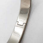 Hermes Bangle Clic Clac PM Metal Silver Black Bracelet — view 5