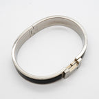 Hermes Bangle Clic Clac PM Metal Silver Black Bracelet — view 2