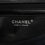 Chanel Shoulder Bag Maxi Quilted Caviar Leather Black Silver — view 5