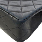 Chanel Shoulder Bag Quilted Lambskin Black Gold — view 6