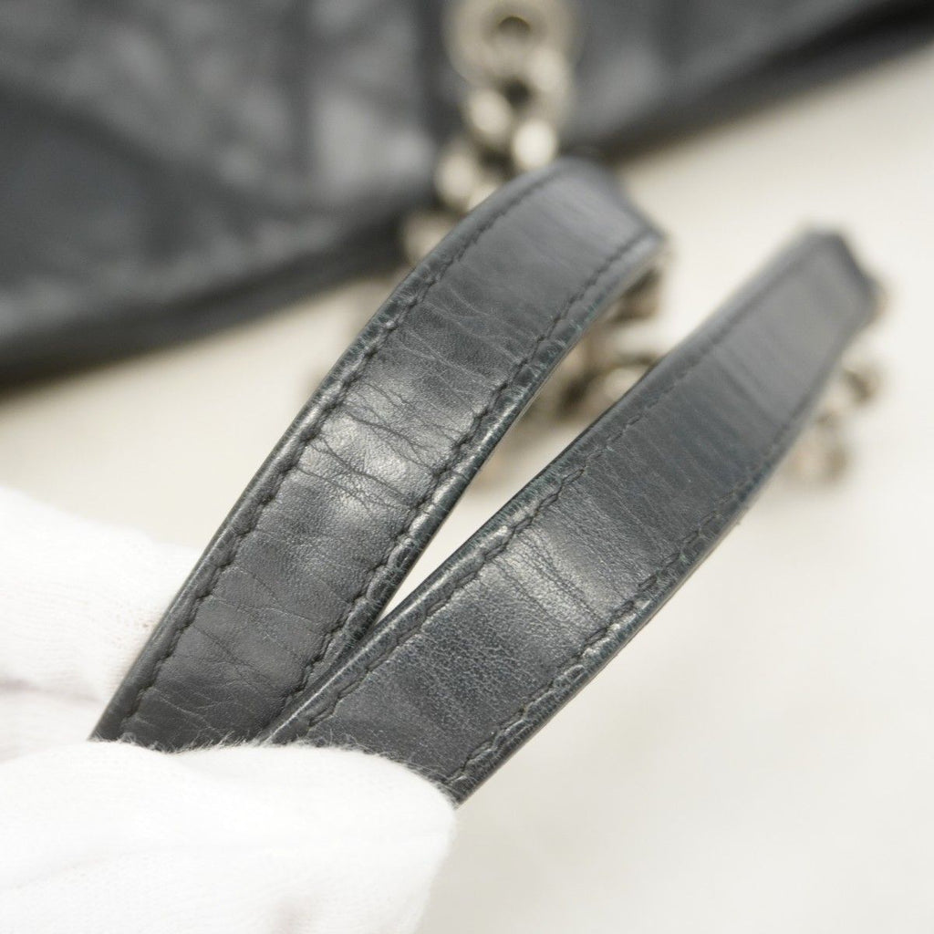 Chanel Tote Quilted Lambskin Black Silver — view 8