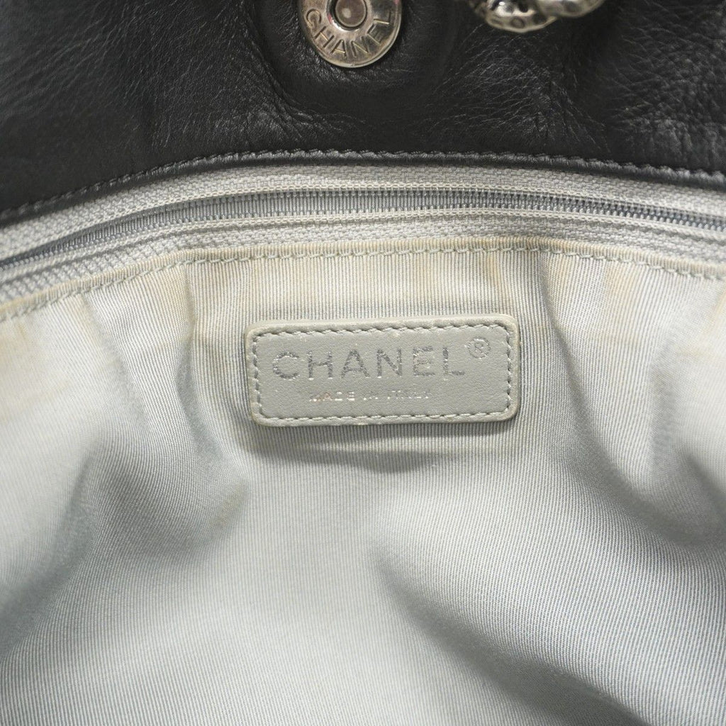 Chanel Tote Quilted Lambskin Black Silver — view 5