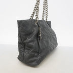 Chanel Tote Quilted Lambskin Black Silver — view 2