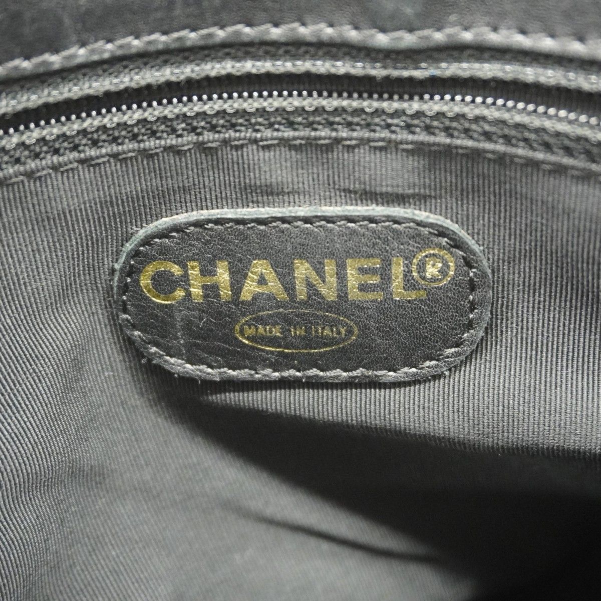 Chanel Tote Leather Black Silver — view 5