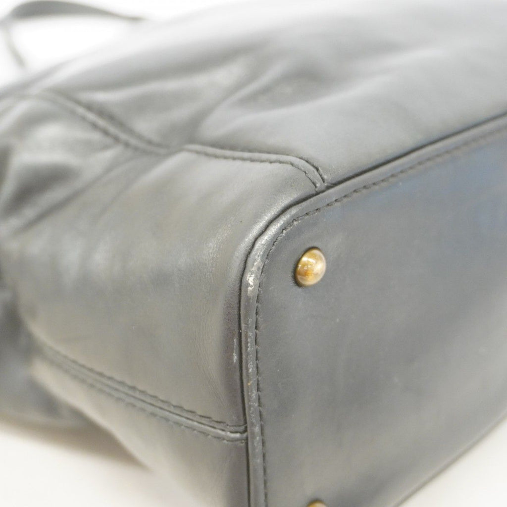 Chanel Tote Leather Black Silver — view 7
