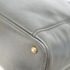 Chanel Tote Leather Black Silver — view 8