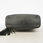 Chanel Tote Leather Black Silver — view 3