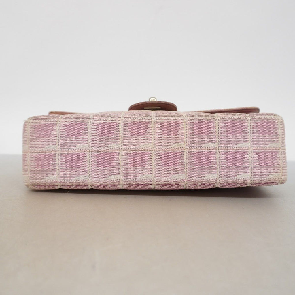 Chanel Shoulder Bag Nylon Pink Silver — view 3