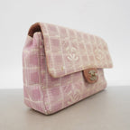 Chanel Shoulder Bag Nylon Pink Silver — view 2