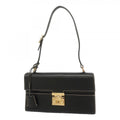 Gucci Shoulder Bag 001 Leather Black Chien Panning Gold