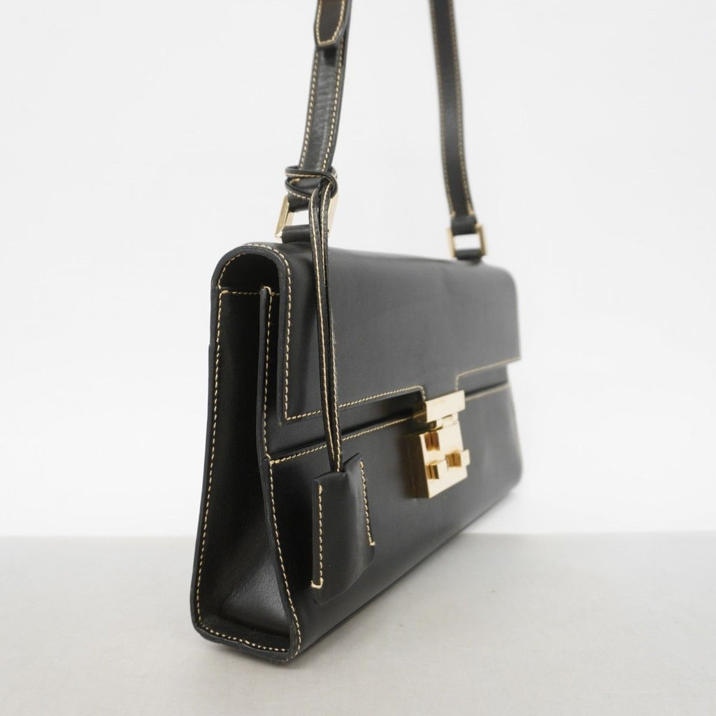 Gucci Shoulder Bag 001 Leather Black Chien Panning Gold — view 2