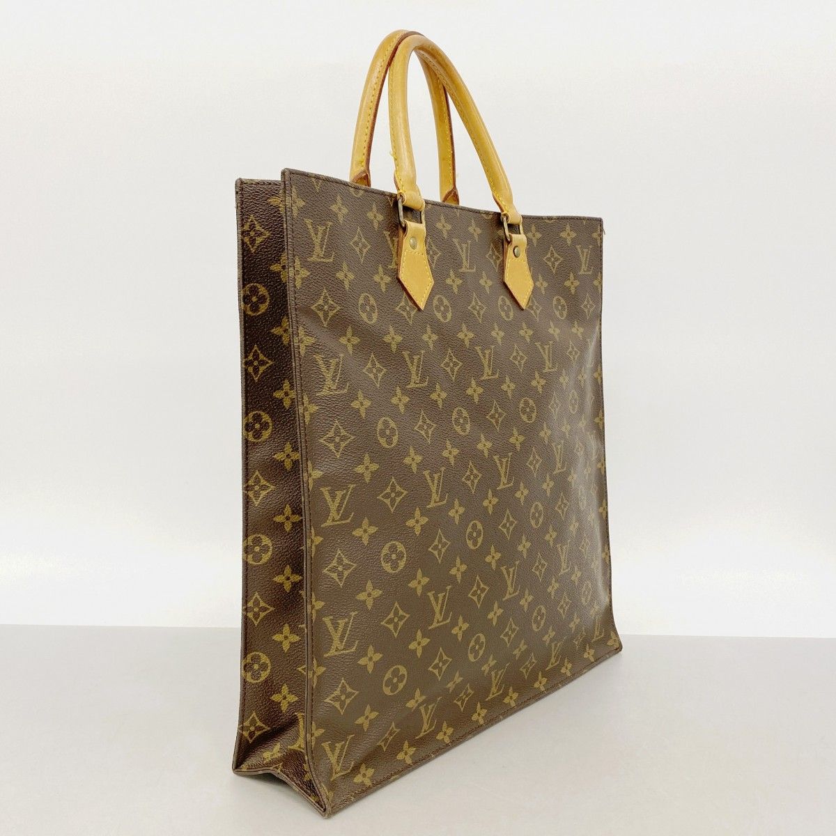 Louis Vuitton Tote Monogram Sac Plat Brown — view 2