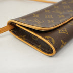 Louis Vuitton Shoulder Bag Monogram Pochette Twin GM Brown — view 7