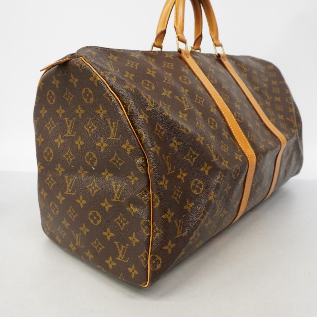 Louis Vuitton Boston Bag Monogram Keepall 55 Brown — view 2