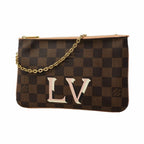 Louis Vuitton Shoulder Bag Damier Pochette zip Ebenuladies