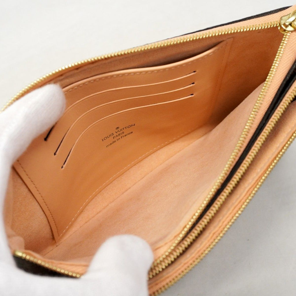 Louis Vuitton Shoulder Bag Damier Pochette zip Ebenuladies — view 4