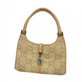 Gucci Handbag Jackie Jumbo GG 002 Canvas Lightbrown Silver