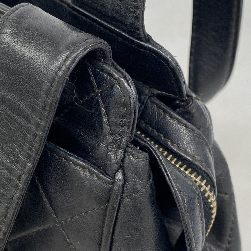 Chanel Handbag Quilted Lambskin Black Gold — view 6