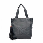Chanel Tote Lambskin Black Gold
