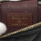 Chanel Shoulder Bag Quilted Caviar Leather Black Champagne Gold — view 5