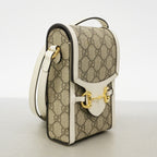 Gucci Shoulder Bag GG Supreme Brown White Gold — view 2