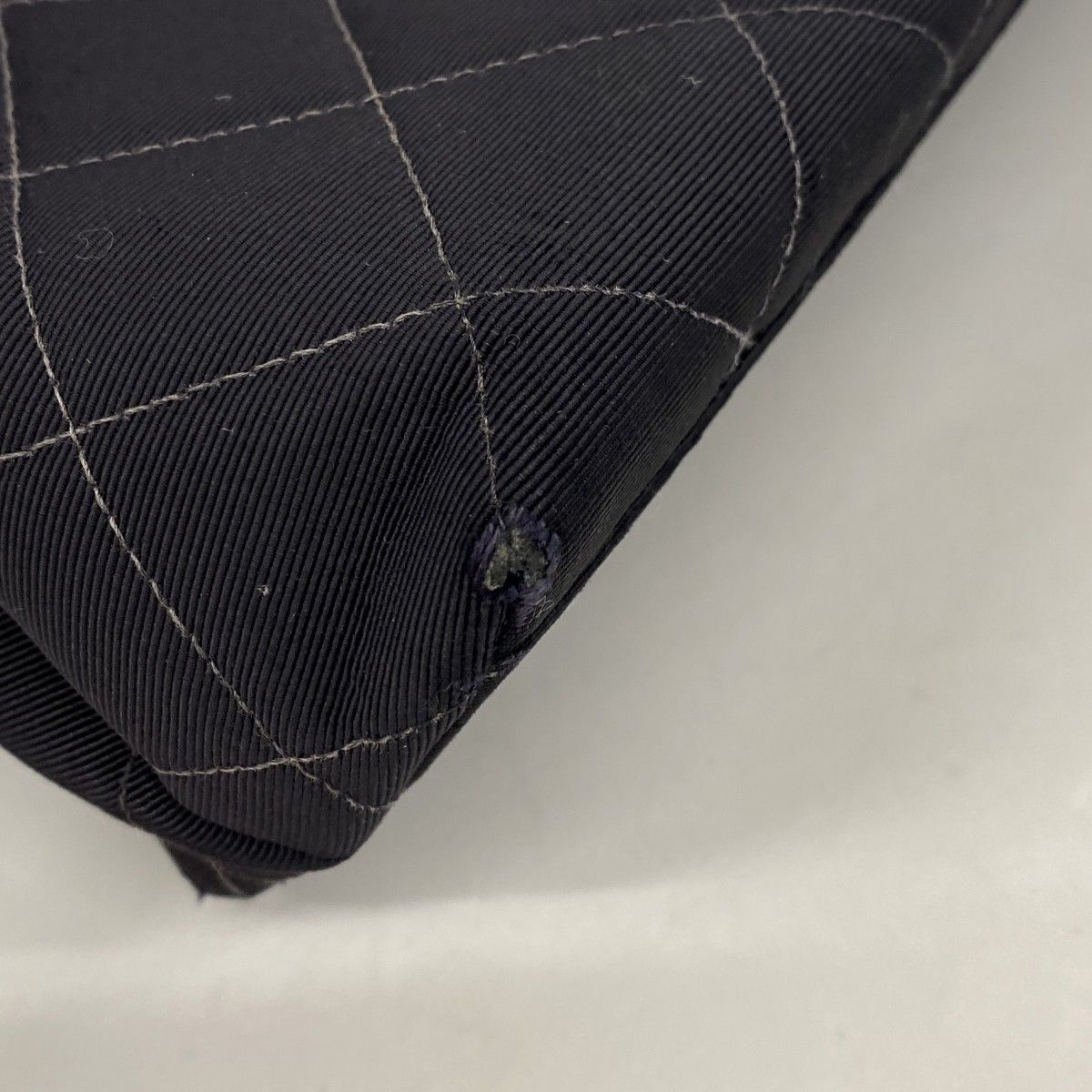 Chanel Shoulder Bag Quilted Cotton Black Gold — view 6