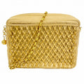 Chanel Shoulder Bag Quilted Lambskin Beige Gold