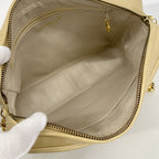 Chanel Shoulder Bag Quilted Lambskin Beige Gold — view 4