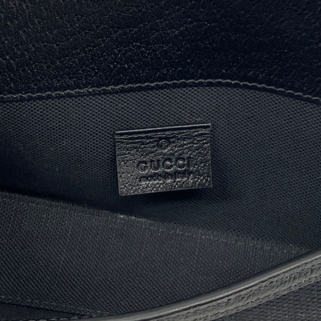 Gucci Shoulder Bag Horsebit Jumbo GG Canvas Black Silver — view 5