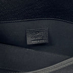 Gucci Shoulder Bag Horsebit Jumbo GG Canvas Black Silver — view 5