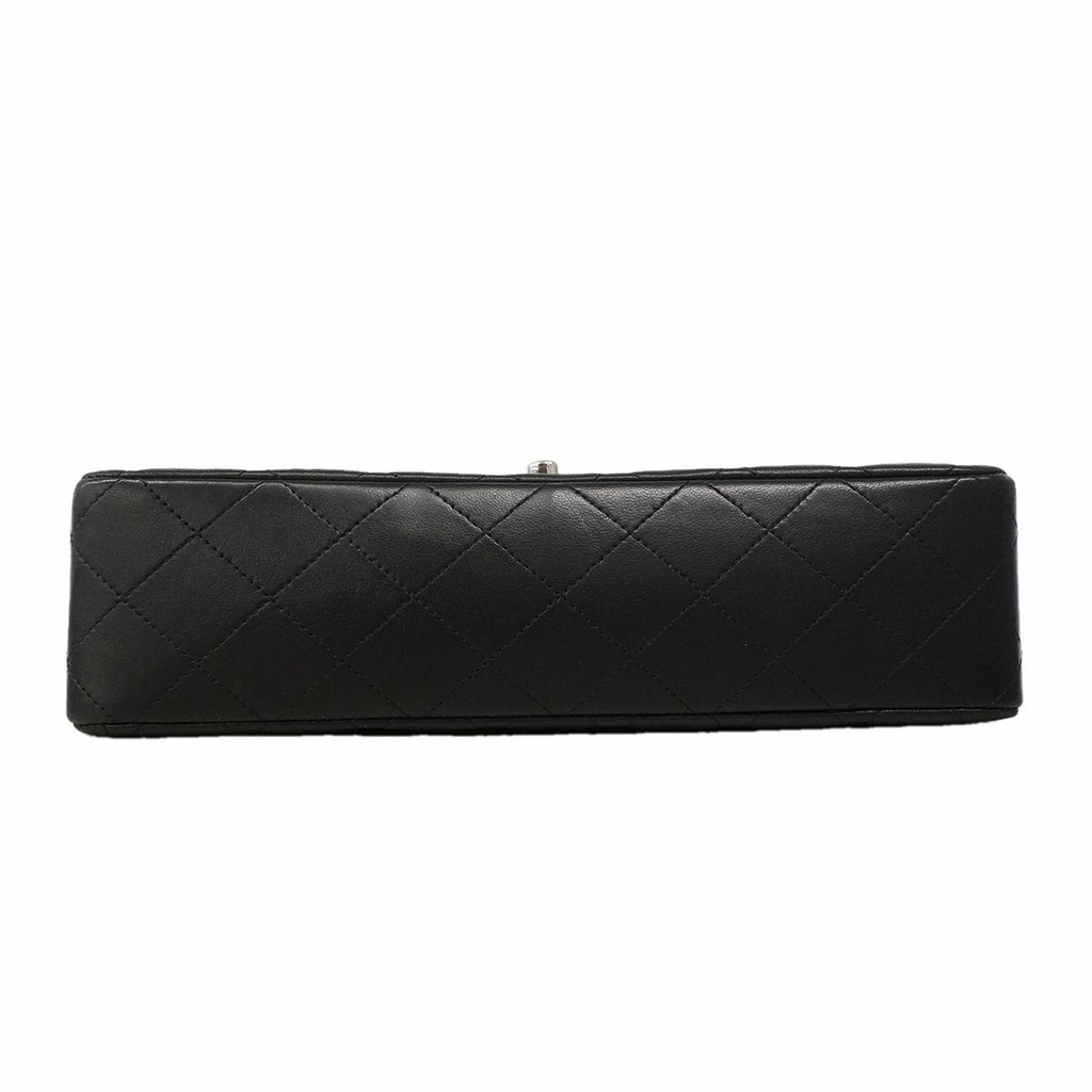 Chanel Shoulder Bag Quilted Lambskin Black Silver — view 3