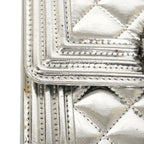 Chanel Shoulder Bag Boy Silver — view 6