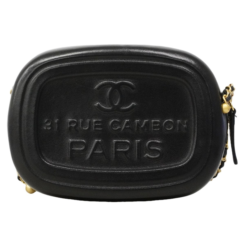 Chanel Shoulder Bag Lambskin Black Gold — view 8