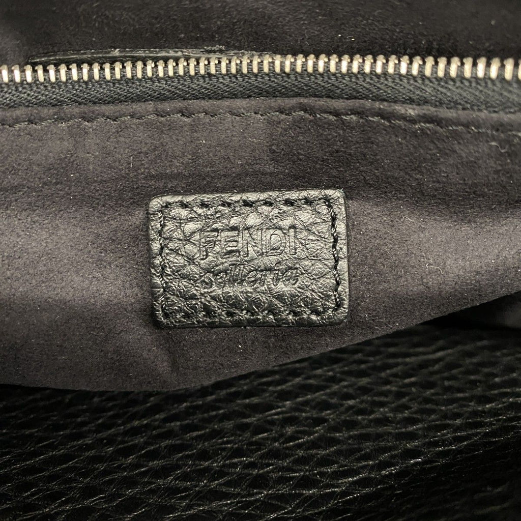 Fendi Clutch Montstar Selleria Leather Black Silver — view 5