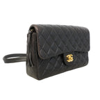 Chanel Backpack Quilted Lambskin Black Gold — view 2