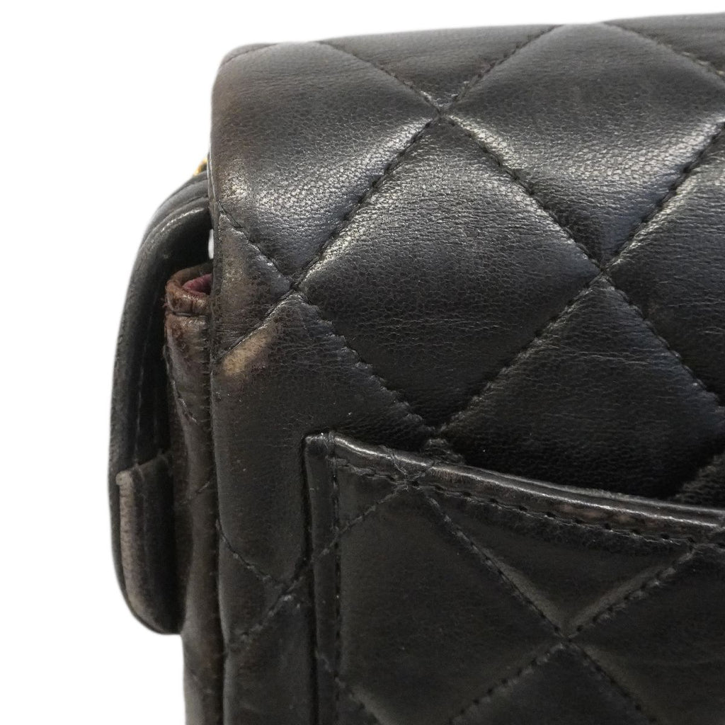 Chanel Backpack Quilted Lambskin Black Gold — view 7