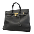 Hermes Handbag Birkin 40 Black Gold