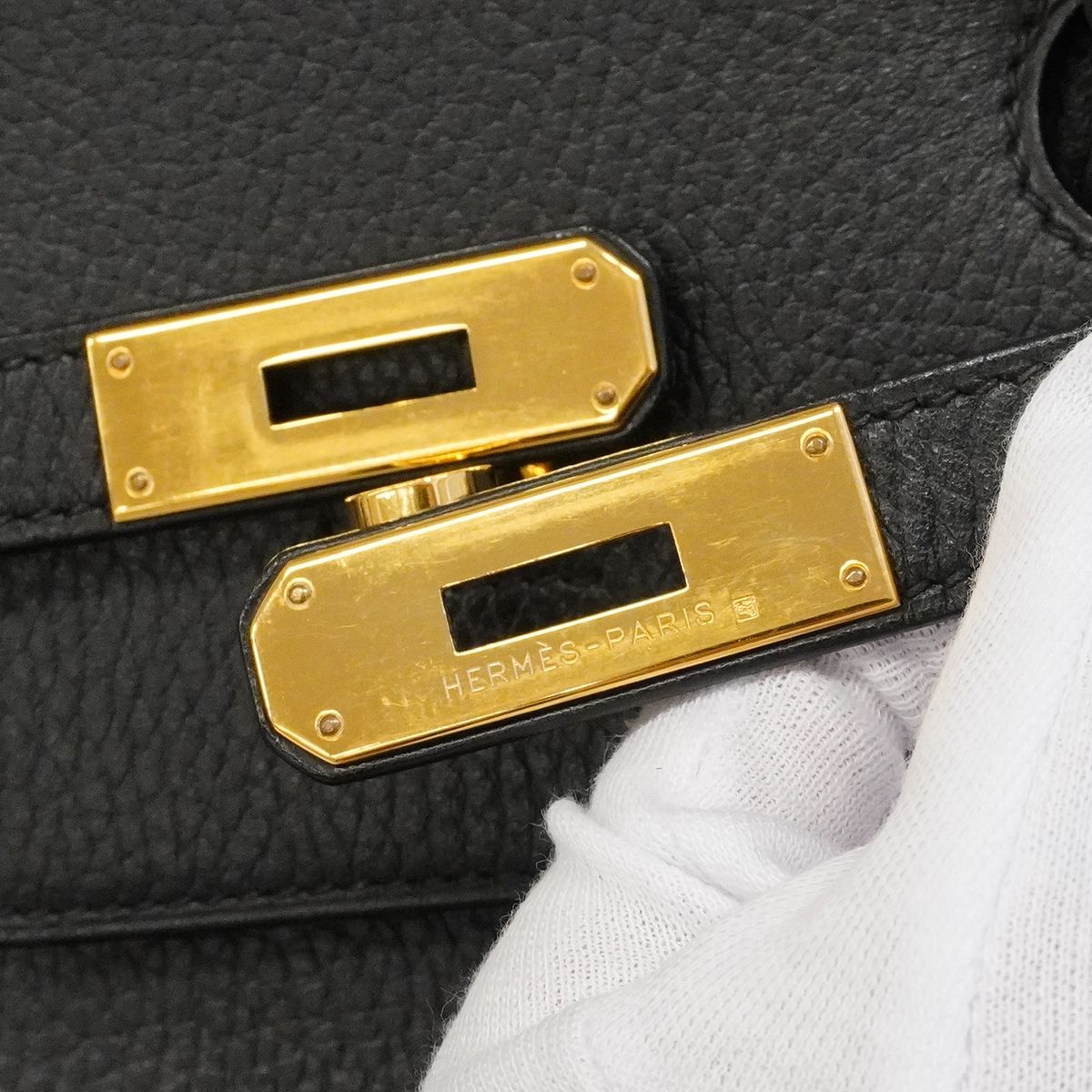 Hermes Handbag Birkin 40 Black Gold — view 8