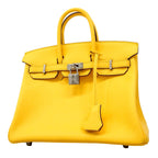 Hermes Handbag Birkin 25 Swift Silver