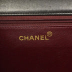 Chanel Shoulder Bag Quilted Lambskin Black Gold — view 5