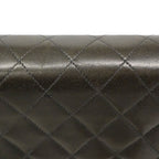 Chanel Shoulder Bag Quilted Lambskin Black Gold — view 8