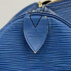 Louis Vuitton Boston Bag Epi Keepall 60 Blue — view 5