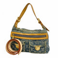 Louis Vuitton Handbag Monogram Denim PM Blue 2-Way