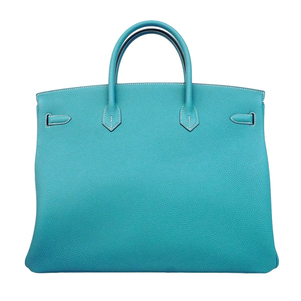 Hermes Handbag Birkin 40 Togo Blue Silver — view 6